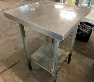 30" X 30" STAINLESS TABLE