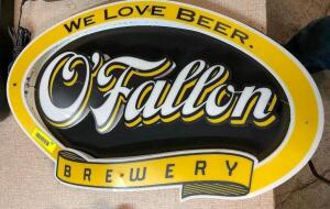 OFALLON BREWERY LIGHTED BAR SIGN.