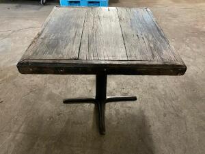 (2) 32" X 32" WOODEN TABLE W/ BASE.