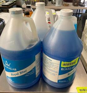 (3) PARTIAL BOTTLES OF ROYAL BLUE GLASS CLEANER