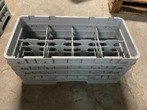 (3) PLASTIC SILVERWARE DISH RACKS