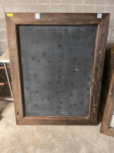 46" X 57" FRAMED CHALK BOARD