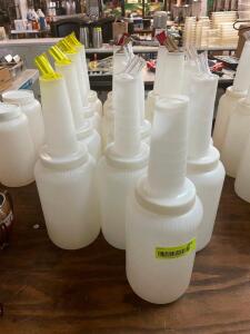 (12) PLASTIC BAR JUGS