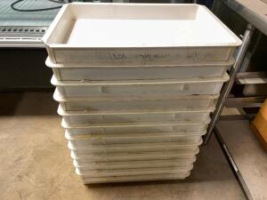 (11) WHITE PLASTIC DOUGH BOXES