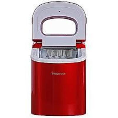 DESCRIPTION: (1) PORTABLE COUNTERTOP ICE MAKER BRAND/MODEL: MAGIC CHEF INFORMATION: RED RETAIL$: $152.29 EA SIZE: 27 LB A DAY QTY: 1