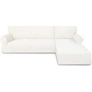 DESCRIPTION: (1) SECTIONAL COUCH COVER BRAND/MODEL: CHUN INFORMATION: WHITE RETAIL$: $74.99 SIZE: RIGHT CHAISE 3 SEAT QTY: 1