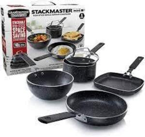 DESCRIPTION: (1) MINI COOKWARE SET BRAND/MODEL: GRAINTESTONE INFORMATION: BLACK AND WHITE MEDALLION RETAIL$: $27.99 EA QTY: 1