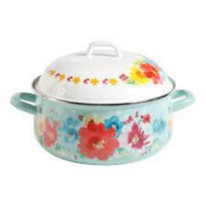 DESCRIPTION: (1) PACK OF (2) ENAMEL MINI DUTCH OVEN BRAND/MODEL: PIONEER WOMAN INFORMATION: BLOSSOM RETAIL$: $57.00 SIZE: 1.05 QT QTY: 1