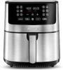 DESCRIPTION: (1) AIR FRYER WITH FRY FOCE BRAND/MODEL: GOURMIA INFORMATION: STAINLESS RETAIL$: $69.99 EA SIZE: 14X13X11 QTY: 1