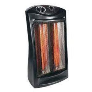 DESCRIPTION: (1) RADIANT TOWER HEATER BRAND/MODEL: COMFORT ZONE INFORMATION: BLACK RETAIL$: $54.99 SIZE: 23.3 INCHES (H) X 7.5 INCHES (W) X 12.5 INCHE