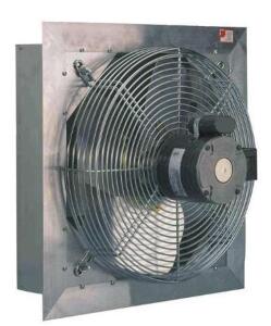 DESCRIPTION: (1) EXHAUST FAN BRAND/MODEL: CANARM/AX36-7 INFORMATION: SILVER/1-SPEED/850 RPM RETAIL$: 830.77 SIZE: 41-1/4"H X 41-1/4"W X 36"BLADE DIA Q