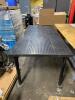 DESCRIPTION: (1) METAL OUTDOOR TABLE INFORMATION: BLACK/MUST COME INTO INSPECT SIZE: 84"L X 38"W X 31"H QTY: 1 - 3