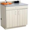 DESCRIPTION: (1) HOSPITALITY BASE CABINET BRAND/MODEL: SAFCO/1701VS INFORMATION: VANILLA STIX/TWO-DOOR RETAIL$: 1,133.00 SIZE: 34.25"W X 22.5"D X 24.7