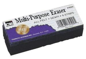 DESCRIPTION: (4) PACKS OF (12) MULT-PURPOSE ERASER BRAND/MODEL: CLI/74500 INFORMATION: BLACK/6-STRIPS/ALL FELT RETAIL$: 24.96 PER PK OF 12 SIZE: 5" QT