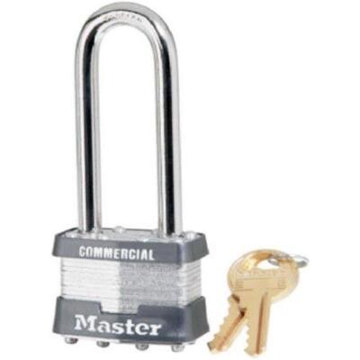 DESCRIPTION: (6) LAMINATED PADLOCK BRAND/MODEL: MASTER LOCK/1KALJBLU4KS INFORMATION: SILVER & BLUE/LONG SHACKLE RETAIL$: 18.82 EACH SIZE: 2-1/2"LONG S