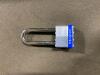 DESCRIPTION: (6) LAMINATED PADLOCK BRAND/MODEL: MASTER LOCK/1KALJBLU4KS INFORMATION: SILVER & BLUE/LONG SHACKLE RETAIL$: 18.82 EACH SIZE: 2-1/2"LONG S - 3