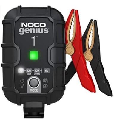 DESCRIPTION: (1) ULTRASAFE BATTERY CHARGER BRAND/MODEL: NOCO/G750 INFORMATION: CHARGE 6 & 12-VOLT BATTERIES/.75A RETAIL$: 48.80 QTY: 1