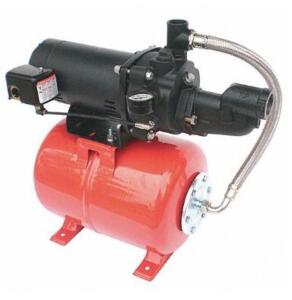 DESCRIPTION: (1) SHALLOW WELL JET PUMP BRAND/MODEL: DAYTON/5UXK8 INFORMATION: 11.4 GPM FLOW RATE/TANK CAPACITY: 6 GAL/28 PSI RETAIL$: 682.97 SIZE: 21-