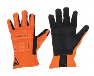 DESCRIPTION: (3) MECHANICS GLOVES BRAND/MODEL: ANSELL/97-210 INFORMATION: ORANGE & BLACK/CUT LEVEL: 2 RETAIL$: 32.69 EACH SIZE: GLOVE SIZE: 9 QTY: 3