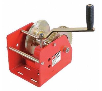 DESCRIPTION: (1) PULLING HAND WINCH BRAND/MODEL: DAYTON/12U381 INFORMATION: RED/1ST LAYER LOAD CAPACITY: 3,000 LBS RETAIL$: 240.87 SIZE: 10-1/4"L X 8-