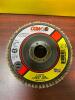 DESCRIPTION: (5) ABRASIVE FLAP DISC BRAND/MODEL: CGW/42320 INFORMATION: GRIT: 24/GRIT ZIRCONIA RETAIL$: 18.60 PER LOT SIZE: 4-1/2" X 5/8-11" QTY: 5 - 2