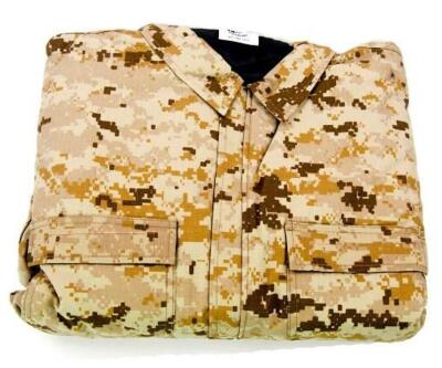 DESCRIPTION: (2) COLD WEATHER COVERALLS BRAND/MODEL: AMERICAN PATIOTS/70677 INFORMATION: DESERT MARPAT/LONG SLEEVE RETAIL$: 45.00 EACH SIZE: XL QTY: 2