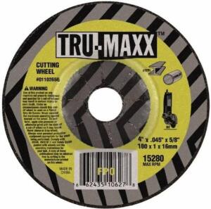 DESCRIPTION: (15) DEPRESSED CENTER WHEEL BRAND/MODEL: TRU-MAXX/66252836305 INFORMATION: MAX RPM: 15,280/FLAT RETAIL$: 64.50 PER LOT SIZE: 4"WHEEL DIAM