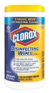 DESCRIPTION: (6) DISINFECTING WIPES BRAND/MODEL: CLOROX/15948 INFORMATION: LEMON FRESH/75-COUNT RETAIL$: 10.99 EACH SIZE: 8"L X 7"W QTY: 6