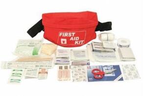DESCRIPTION: (3) FIRST AID KIT BRAND/MODEL: HONEYWELL/Z019807 INFORMATION: RED/23-PIECES/FIT TO SERVE: UP TO 3 RETAIL$: 29.89 EACH SIZE: 6"H X 2.4"W X