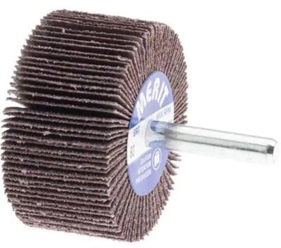 DESCRIPTION: (1) PACK OF (10) MOUNTED FLAP WHEEL BRAND/MODEL: MERIT/08834137371 INFORMATION: ALUMINUM OXIDE/COATED/GRIT: 80 RETAIL$: 101.40 PER PK OF