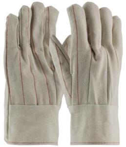 DESCRIPTION: (2) PACKS OF (12) CANVAS PALM GLOVES BRAND/MODEL: PIP/92-918BT INFORMATION: NAP-IN FINISH/NATURAL & RED/COTTON RETAIL$: 18.09 PER PK OF 1