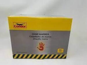 DESCRIPTION: (1) BOX OF (500) PAIRS OF HAND WARMERS BRAND/MODEL: CONDOR #32HD77 RETAIL$: $200.00 QTY: 1