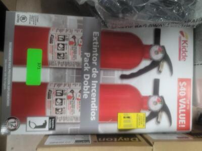 DESCRIPTION: (2) FIRE EXTINGUISHER BRAND/MODEL: KIDDE #1A10BC INFORMATION: RED RETAIL$: $29.98 TOAL SIZE: 2.5 LB QTY: 2