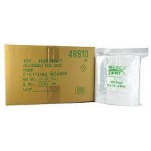 DESCRIPTION: (4) PACKS OF (100) STORAGE BAGS BRAND/MODEL: RELOC ZIPPIT #4R810 INFORMATION: CLEAR RETAIL$: $10.00 EA SIZE: 8X10 QTY: 4