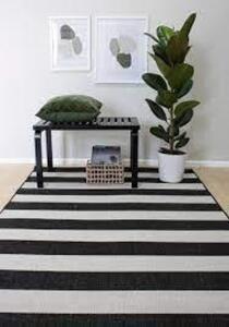 DESCRIPTION: (1) AREA RUG BRAND/MODEL: MAIPA OY #5229 INFORMATION: BLACK AND WHITE RETAIL$: $170.00 SIZE: 2'X3'7" QTY: 1