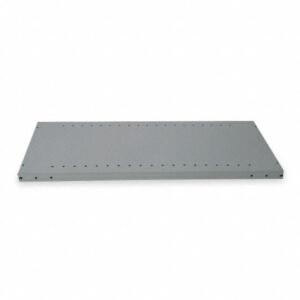 DESCRIPTION: (5) GRAY METAL SHELVES BRAND/MODEL: QUANTUM STORAGE SYSTEMS S18X36-5 RETAIL$: $350.00 SIZE: 18x36" QTY: 5