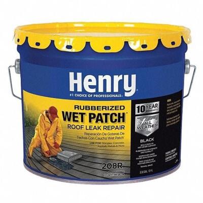 DESCRIPTION: (1) ROOF LEAK REPAIR BRAND/MODEL: HENRY #40P299 INFORMATION: BLACK RETAIL$: $100.00 SIZE: 3.3 GALLON QTY: 1