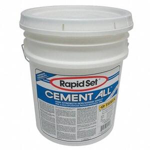 DESCRIPTION: (1) CEMENT ALL BRAND/MODEL: RAPID SET #15F523 INFORMATION: GRAY COVERAGE 3 SQ FT @2IN RETAIL$: $77.10 SIZE: 60 LB QTY: 1