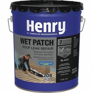 DESCRIPTION: (1) ROOF LEAK REPAIR BRAND/MODEL: HENRY #53PZ33 RETAIL$: $92.41 SIZE: 5 GALLON QTY: 1