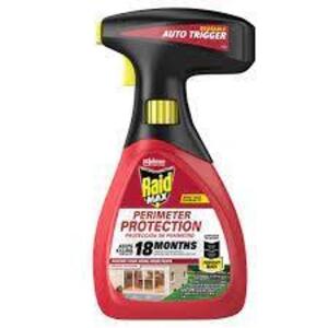 DESCRIPTION: (6) PERIMETER PROTECTION SPRAY BRAND/MODEL: RAID MAX RETAIL$: $16.19 EA SIZE: 30 FL OZ QTY: 6