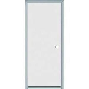 32 IN. X 80 IN. FLUSH PRIMED STEEL PREHUNG LEFT-HAND INSWING FRONT DOOR