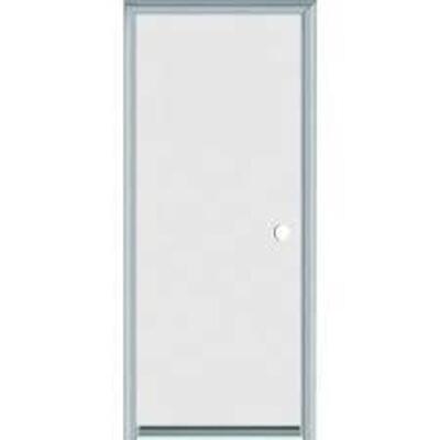 32 IN. X 80 IN. FLUSH PRIMED STEEL PREHUNG LEFT-HAND INSWING FRONT DOOR