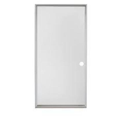 32 IN. X 80 IN. FLUSH PRIMED RIGHT-HAND INSWING STEEL PREHUNG FRONT DOOR