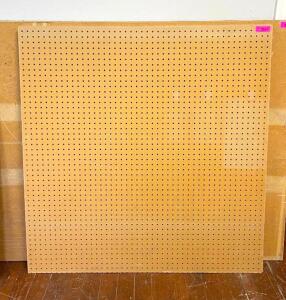 (6) 48" X 48" WOODEN PEGBOARD