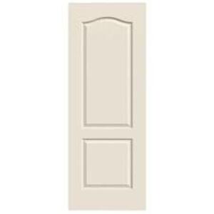 (2) 30 IN. X 80 IN. CONTINENTAL PRIMED SMOOTH MOLDED COMPOSITE MDF INTERIOR DOOR SLAB (SEE ADDITIONAL PHOTOS FOR MINOR SCUFFS)