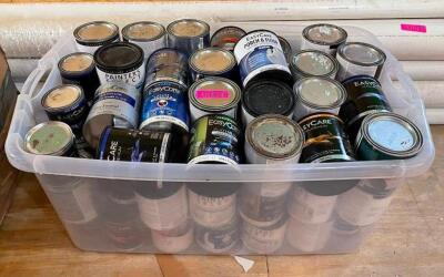 CONTENTS OF TOTE (ASSORTED PAINT AS SHOWN, VARIOUS COLORS)