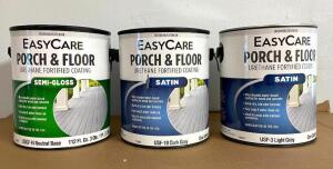 (3) ASSORTED PORCH AND FLOOR URETHANE FORTIFIED COATING