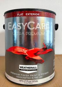 (1) ULTRA PREMIUM PURE WHITE WEATHERALL PAINT AND PRIMER- FLAT EXTERIOR