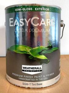 (5) ULTRA PREMIUM TINT BASE FINISH PAINT AND PRIMER- SEMI GLOSS EXTERIOR