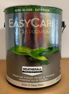 (3) ULTRA PREMIUM DEEP BASE FINISH PAINT AND PRIMER- SEMI GLOSS EXTERIOR